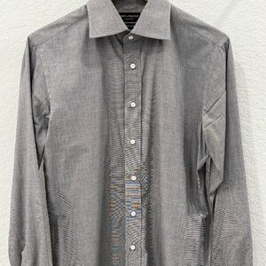 Spier & Mackay Shirt Mens 15.5 Gray End on End - Extra Slim Fit